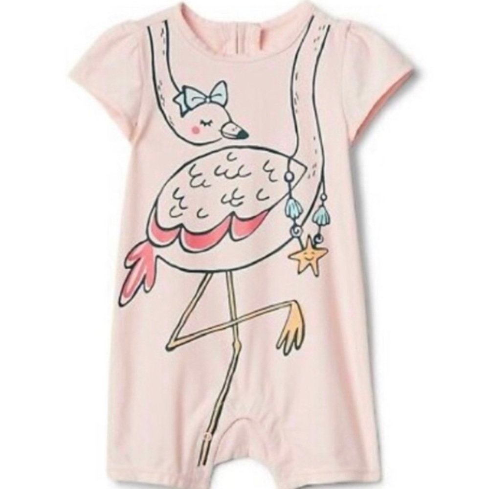 HOST PICK| Gap | Cute Pink Swim Kid Toddler Rashguard with Flamingo